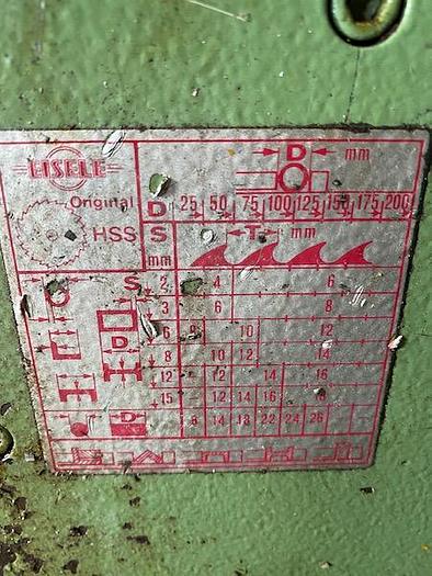 Used USED SEMI AUTOMATIC CIRCULAR SAW MANUF EISELE, MODEL VMS-II-PROD - BUILT 1985
