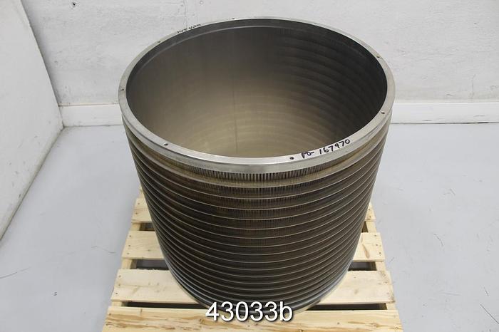 Unused Voith MSM 08/08 Stainless Steel Pressure Screen Basket, with .15mm (.006") Slots #43033