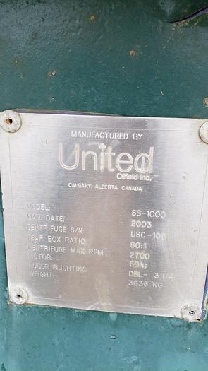 Used United Centrifuge SS 1000