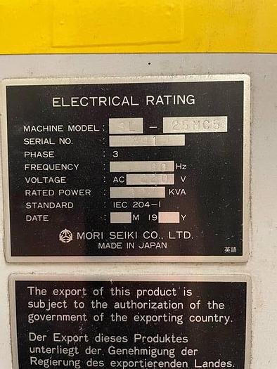 Used 1999 Mori Seiki SL-25 MC