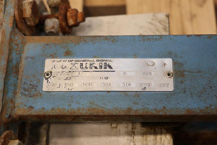 Used Dezurik 6" Hand Operated Knife Gate Valve #44253