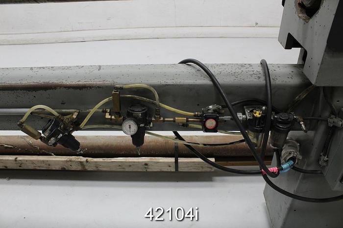 Used Menasha Corporation S200 Core Cutter, 128" Core Length, 3" Diameter Mandrill #42104