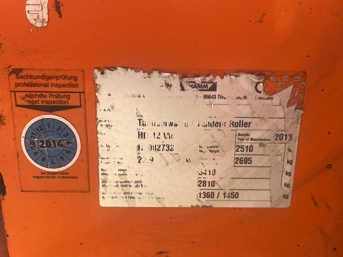 Used 2013 Hamm HD12VV