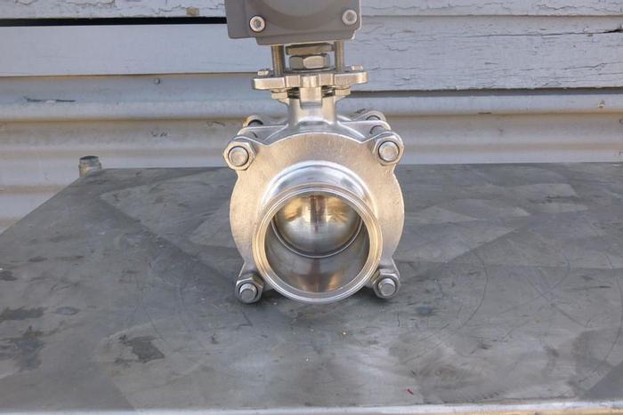 Used Valve, Ball, 316L S/st, 3", Sanitary, DAZK, 2-Way #C744060