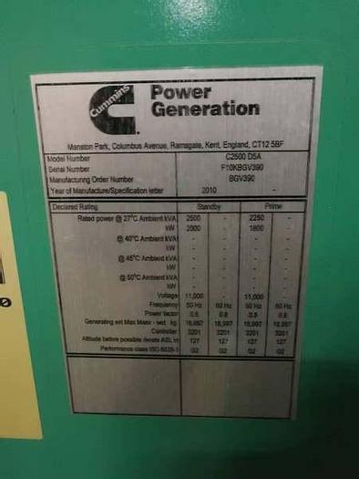 Used Cummins generator very low hours with Stamford alternator