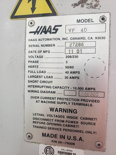 Used 2001 HAAS VF-4