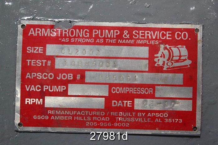 Refurbished Nash CL2002 Vacuum Pump #27981