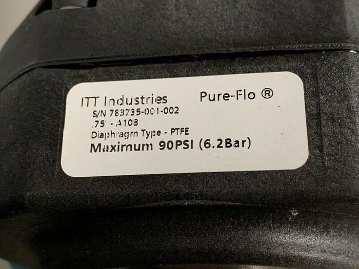 Used 3 ITT Pure-Flo Sherotec Stainless Steel Valves w/ Position Monitor 3/4" Sanitary