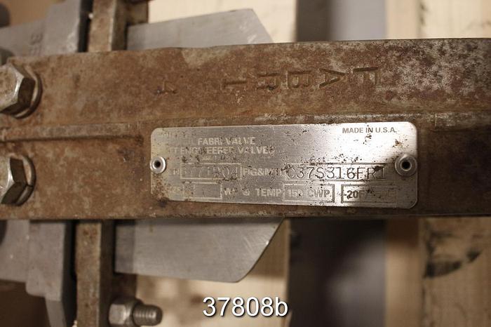 Used Fabri 4" Hand Operated Knife Gate Valve #37808