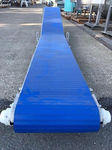 Used Conveyor, Belt, 18" x 15', S/st, Plastic, Incline #S742578