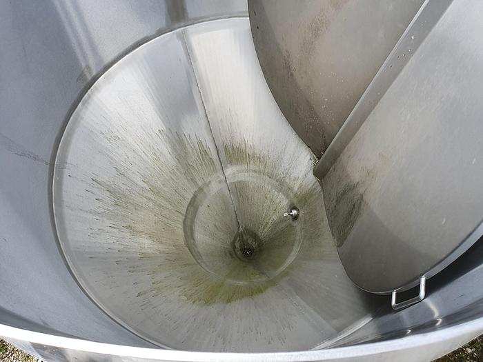 Used 2,750 Litre Stainless Steel Tank with Conical Base