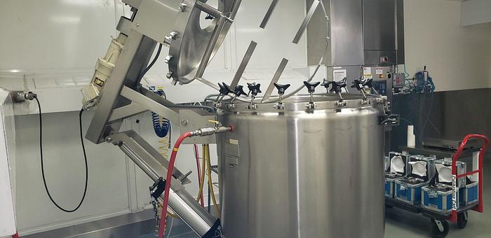 Used 150 GALLON LEE DOUBLE MOTION VACUUM KETTLE - S/S - JACKETED