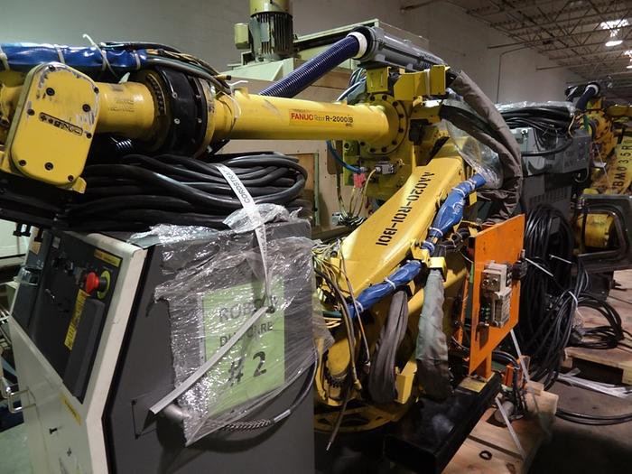 Used FANUC R2000iB/185L 6 AXIS CNC ROBOT WITH R30iA CONTROLLER 185 KG X 3060 MM H-REACH