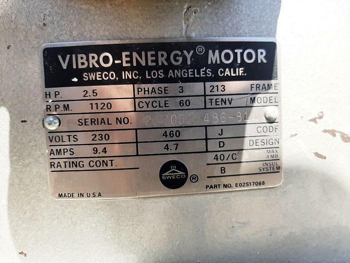 Used 48" SWECO SCREENER - C/S - 1 DECK