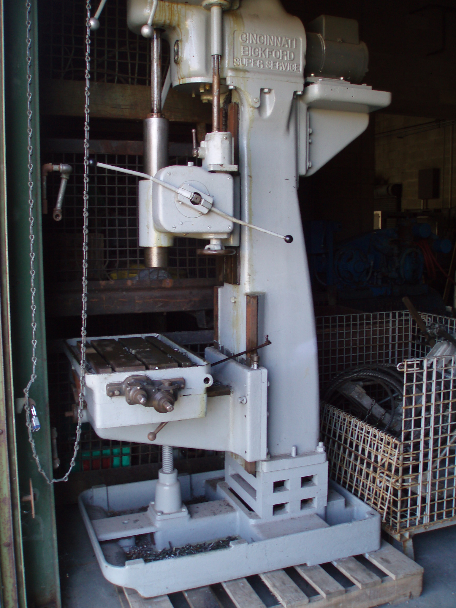 Used 24" Cincinnati-Bickford Heavy-Duty Drill Press; Floor Model; #4 M.T. Single phase