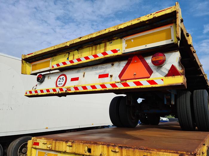 Used 1979 2 AXLE FLATBED TRAILER STEEL SUSPENSION STEEL FLOOR GROENEWEGEN