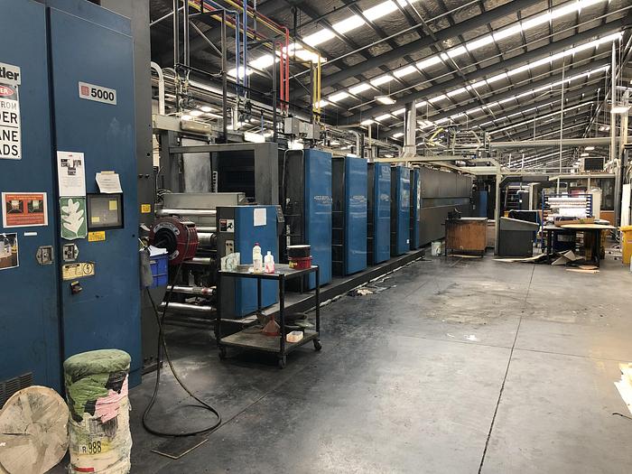 Used 1997 Heidelberg M600 B24 (4) Units + (1) JF50 Folder 22.75" (578mm) Cutoff