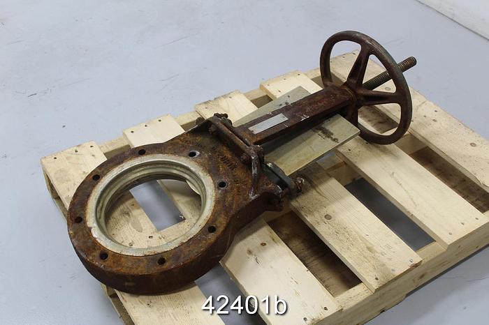 Used Dezurik 8" Hand Operated Knife Gate Valve #42401