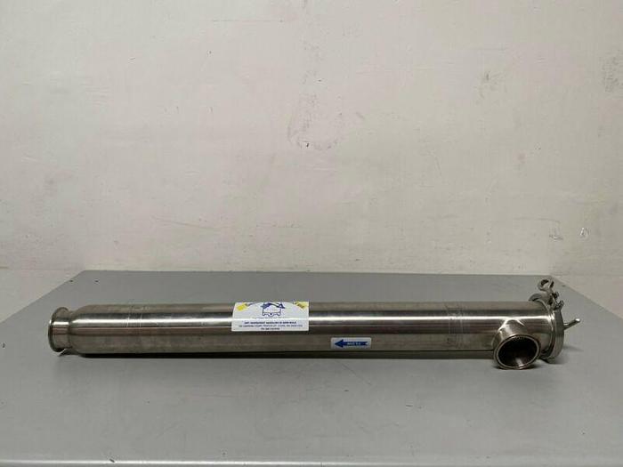Used SANI-MATIC Stainless Steel Angle-Line End Inlet Standard Flow Long 36” Wedgewire