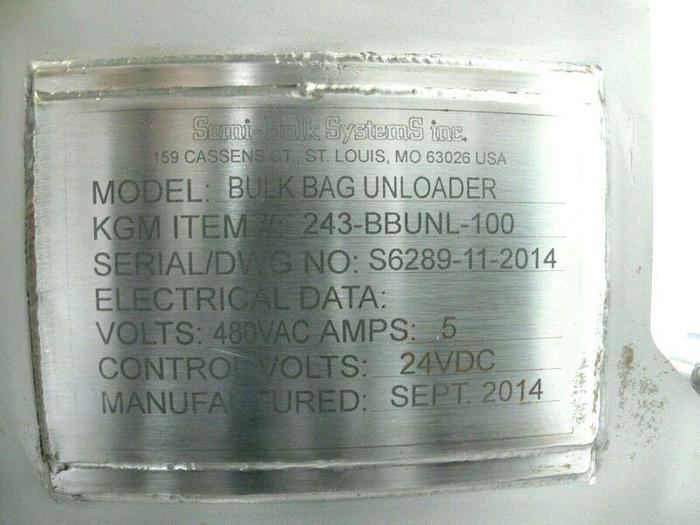 Used Semi-Bulk Systems 243-BBUNL-100 Bulk Bag Unloader