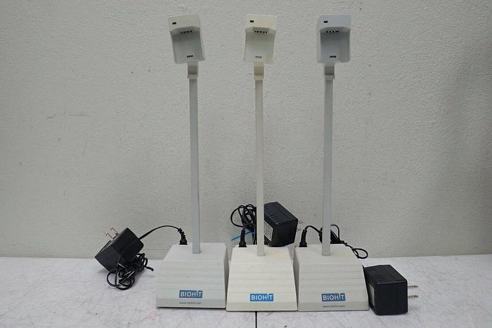 Used Lot of 3 Biohit Proline 0.2-10µL 5-100µL 10-250µL Pipettes Pipettors w/ Chargers