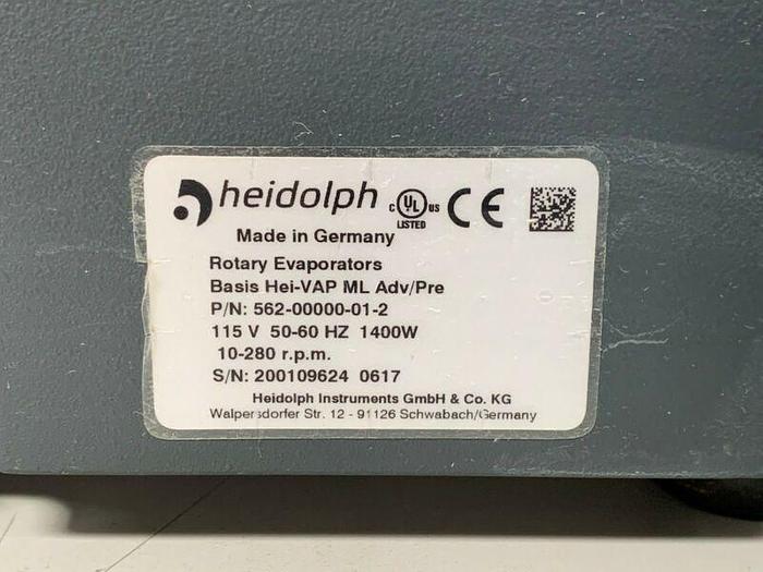 Used Heidolph 562-00000-01-2 Hei-VAP Rotary Evaporator 115V