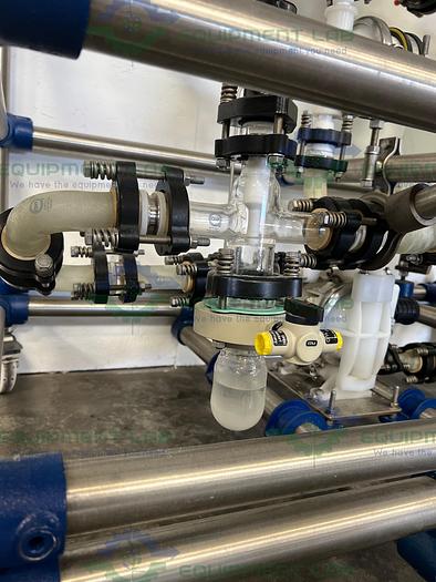 Used QVF 50 Liter Glass Reactor / Mobile Gas Scrubber w/ Coil Condenser