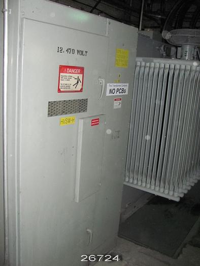Used Abb Transformer, 1500 Kva, 12000 Primary Voltage, 480 Secondary Voltage #26724
