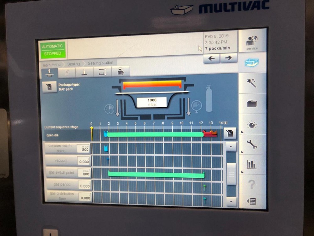 Used Multivac T300 automatic traysealer