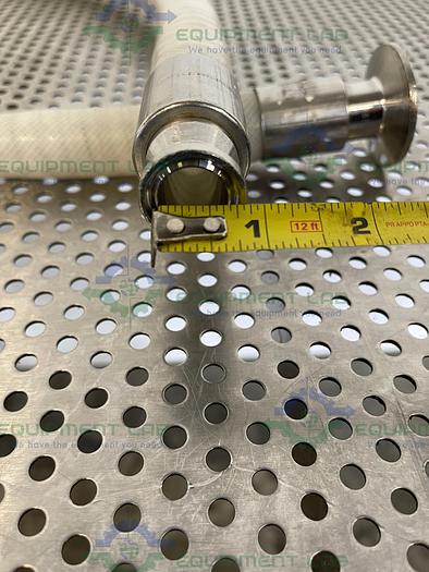 Used Sani Tech  48" Silicone Hose w/1" Sanitary Fitting to 3/4" Sanitary Fitting