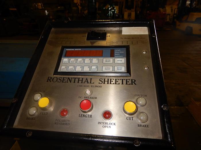 Used 72" ROSENTHAL SHEETER MDL. WA-S-6-EVA WITHOUT UNWIND