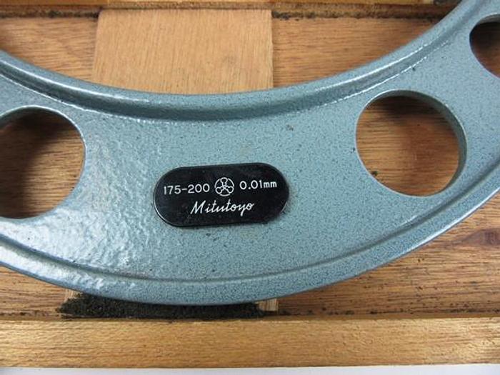 Used Mitutoyo Digit Outside Micrometer w/ Standard Code # 193-108 175-200mm, .01 mm