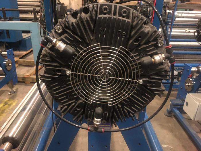 Used 80" DOUBLE E SHAFTED UNWIND STANDS W/ TENSION CONTROLS MFG. 2013