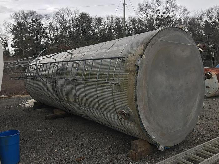 Used Used approximately 6300 gallon 304 stainless steel vertical storage tank