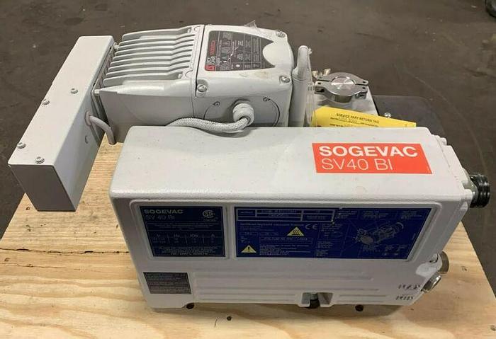 Used Oerlikon Leybold SOGEVAC SV40 BI Oil Sealed Rotary Vane Vacuum Pump 200-240V