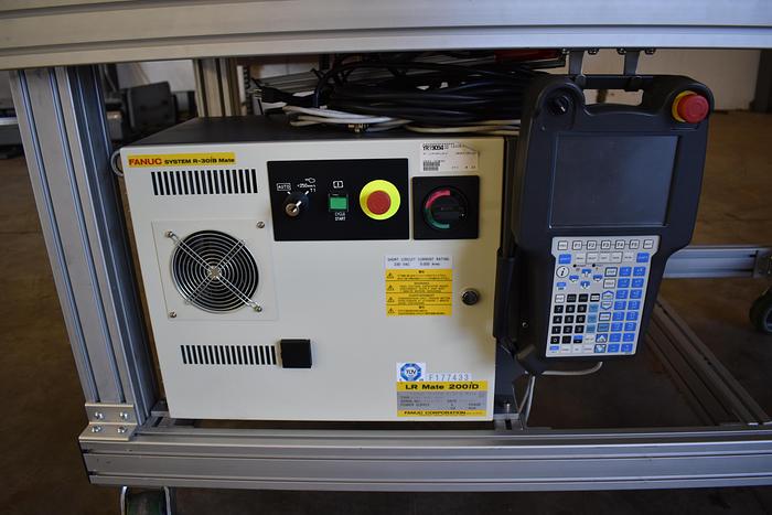 Refurbished Fanuc Lr Mate 200iD/4s Industrial Robot with R30ib Controller, Training Cart, and Gripper - 2016