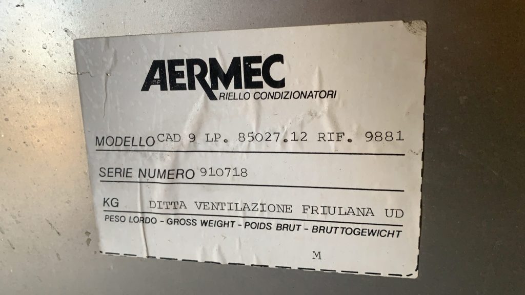 Usato Unità di trattamento aria AERMEC CAD 9 LP