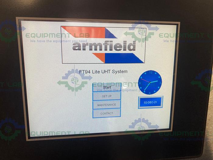 Used Armfield FT94LT HTST/UHT Mini Pilot System Pasteurization Skid w/ Flowmeter