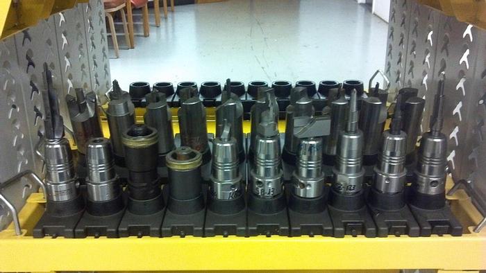 Used Misc. HKS 40 Tool Holders with Cart