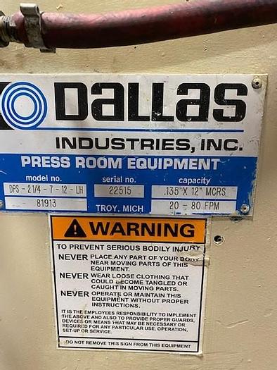 Used 12" x.135"  Dallas Straightener