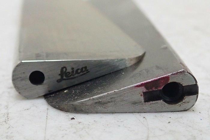 Used Lot of 2 Leica and Unmarked Microtome Knives 18.5 cm/c in Cases