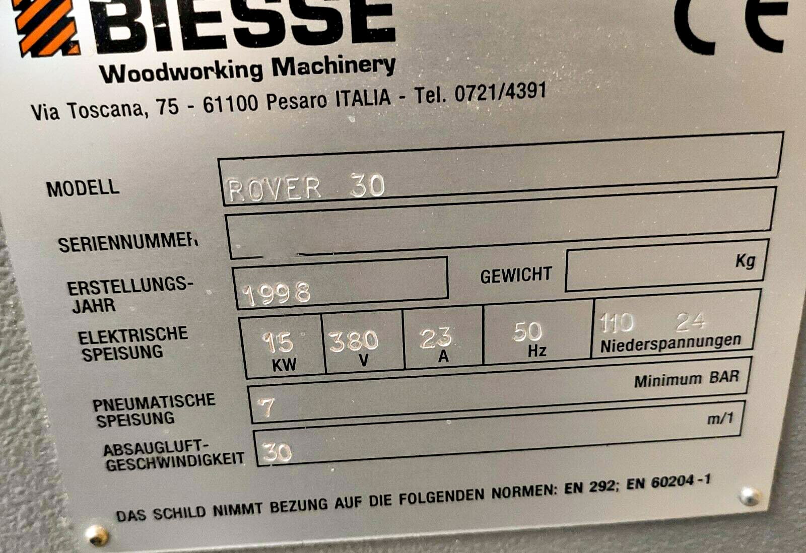 Used Biesse Rover 30 - CNC Machining center - 1998