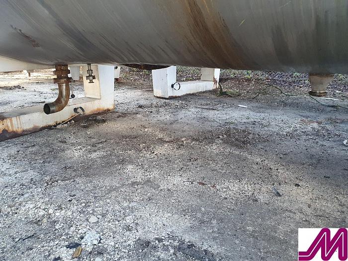 Used 1990 20,000 Litre Bibbys 316 Stainless Steel Insulated Horizontal Tank