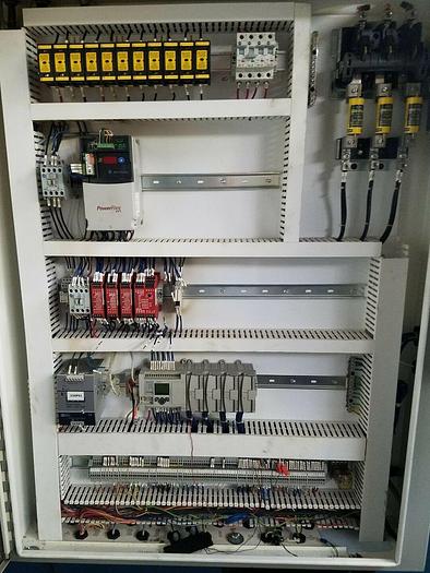 Used 2007 Acubuilt lathe welder Miller power supplies, rotating fixture allen Bradley