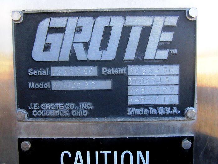 Used Slicer, Grote, Model S/A2225, Stainless Seel, Applicator #S739628