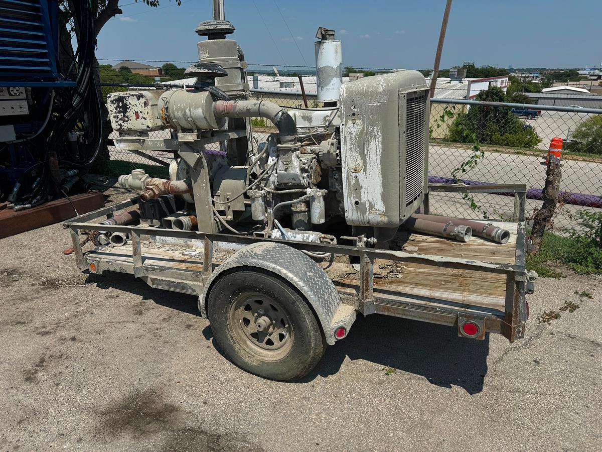 Used Shopbuilt Cement Blower Trailer - Detroit 3-71 Diesel Engine - Hand Clutch - 10' Trailer (Bill of Sale)