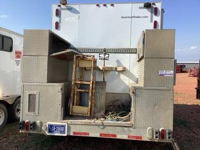 Used 2006 Aluminum Doghouse Trailer, Onan 5.5 KW Generator - Lockers - Diamond Plate Toolboxes