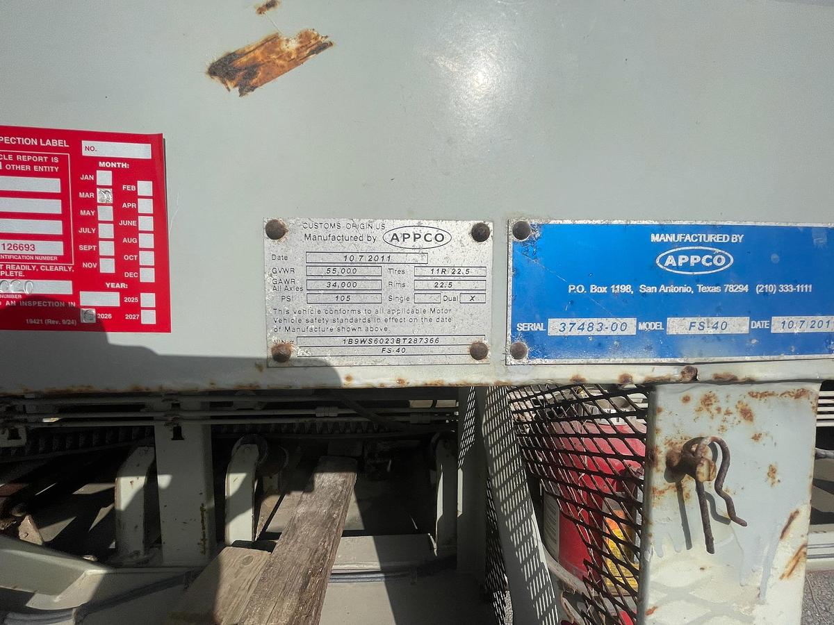 Used 2011 Appco FS-40 Bulk Sand Storage Trailer