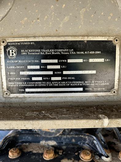 Used 2014 Blackstone Double Pump Trailer
