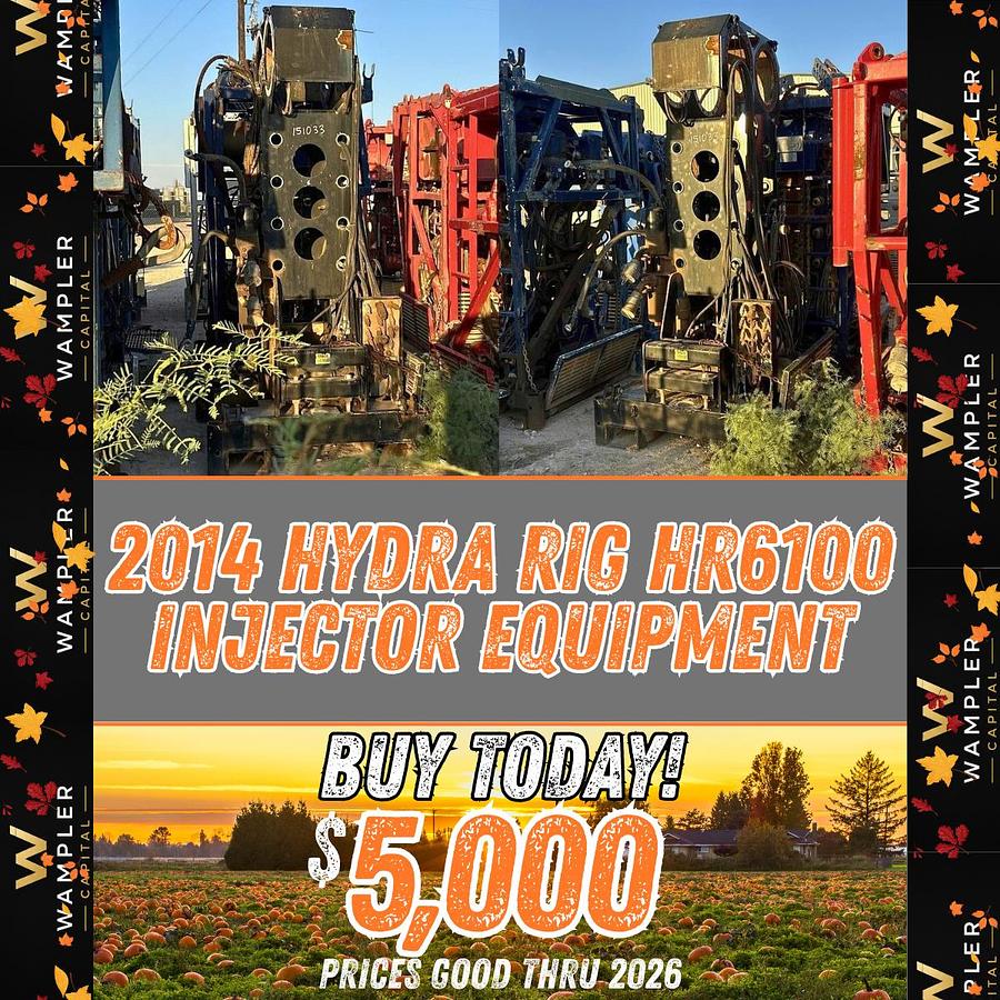 Used 2014 Hydra Rig HR6100 Injector Equipment